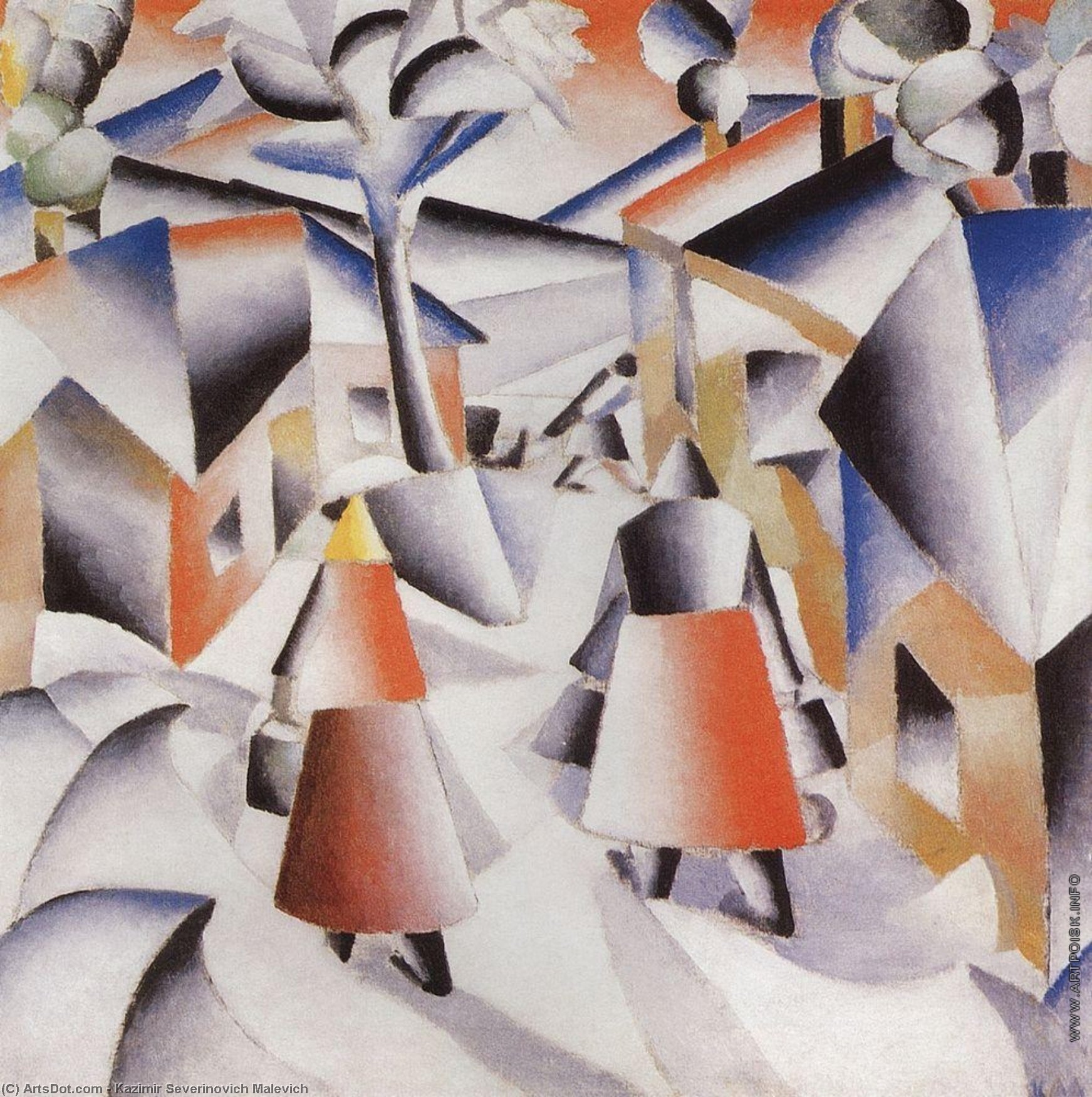 Morning In The Village After Snowstorm — Kazimir Malevich