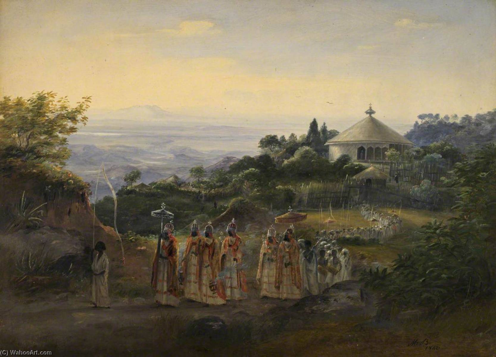 A Procession Of Priests In Rich Robes, 1842 — Johann Martin Bernatz