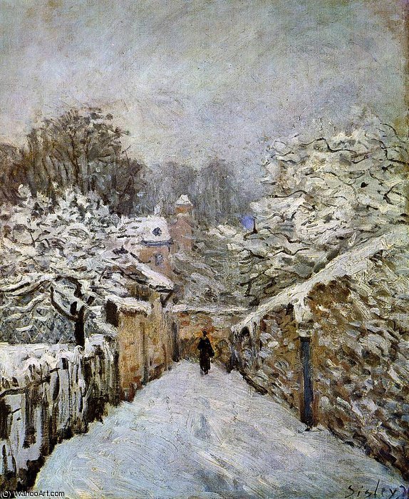 Snow In Louveciennes — Alfred Sisley