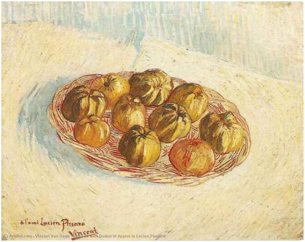 Still Life With Basket Of Apples To Lucien Pissarro — Vincent Willem Van Gogh