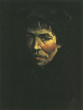 Head Of A Peasant Woman With Dark Cap 8 — Vincent Willem Van Gogh