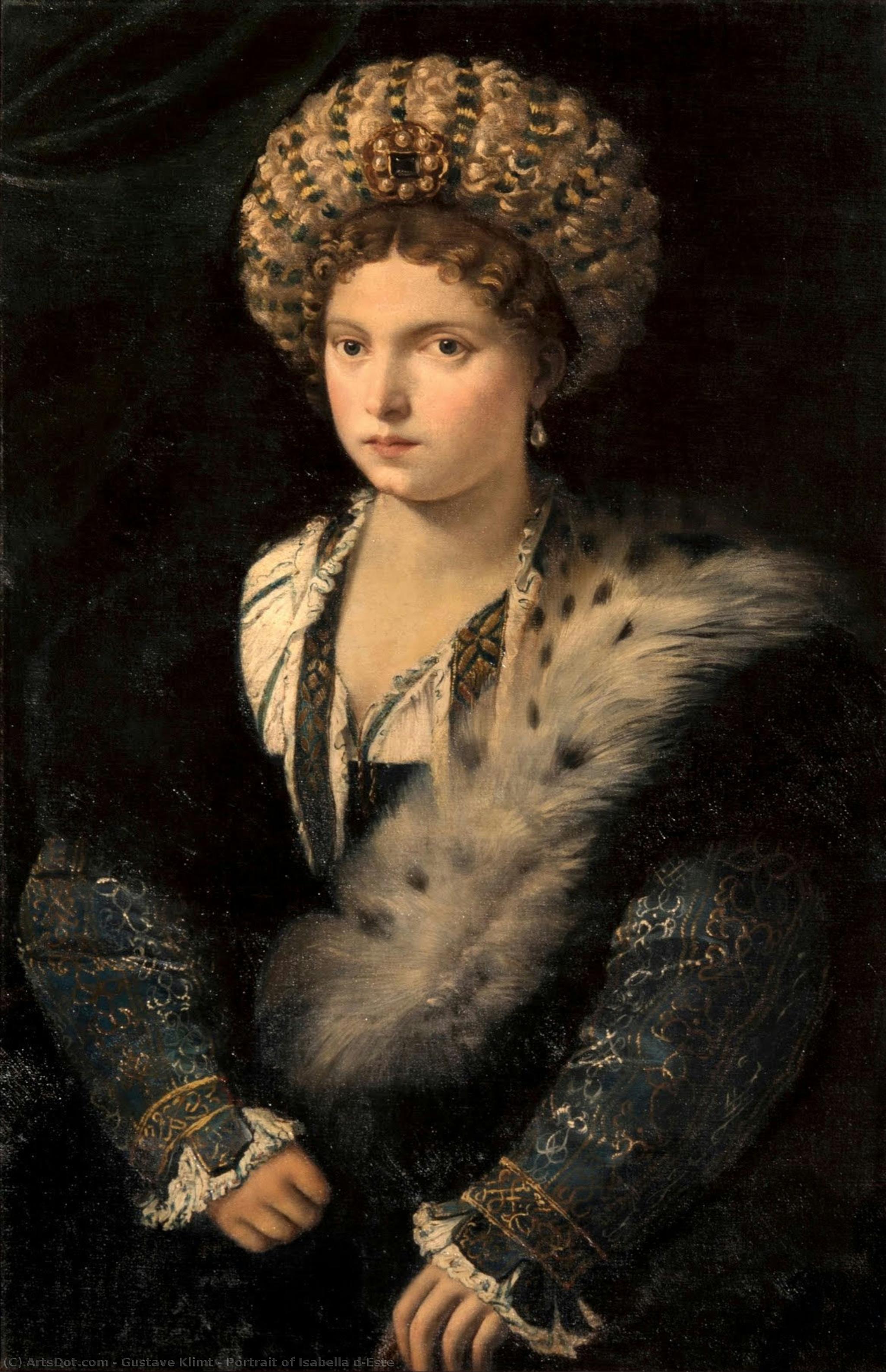 Portrait Of Isabella Dʼeste — Gustav Klimt