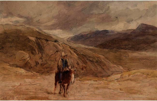 A Traveller On Horseback — David Cox