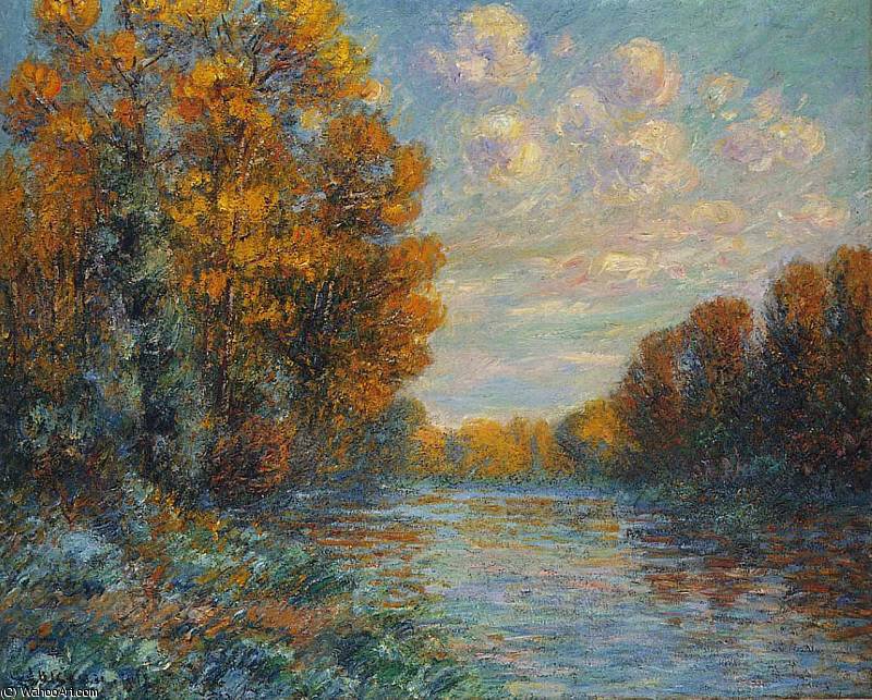 By The River In Autumn — Gustave Loiseau