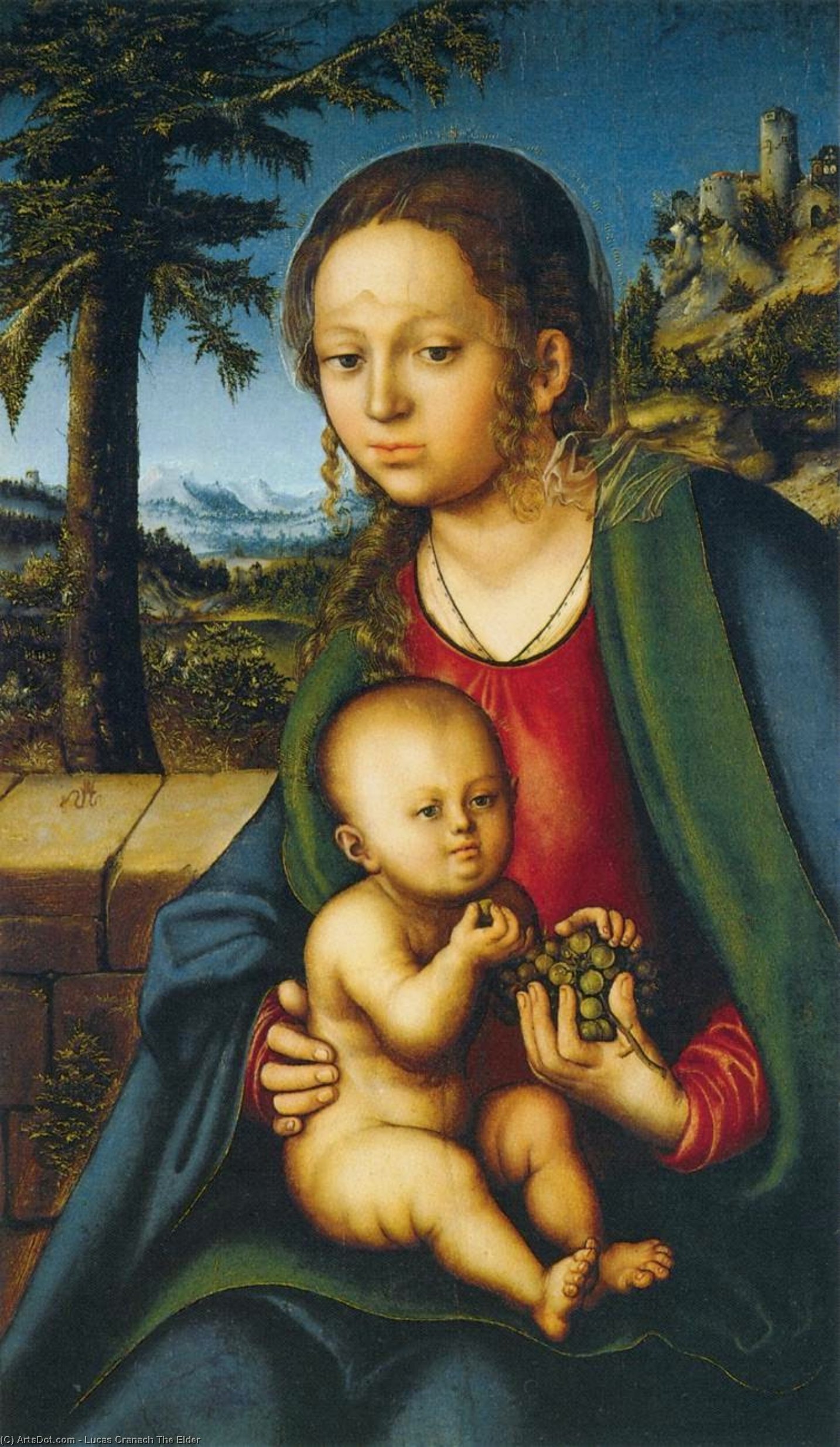 Virgin And Child With A Bunch Of Grapes — Lucas Cranach The Elder