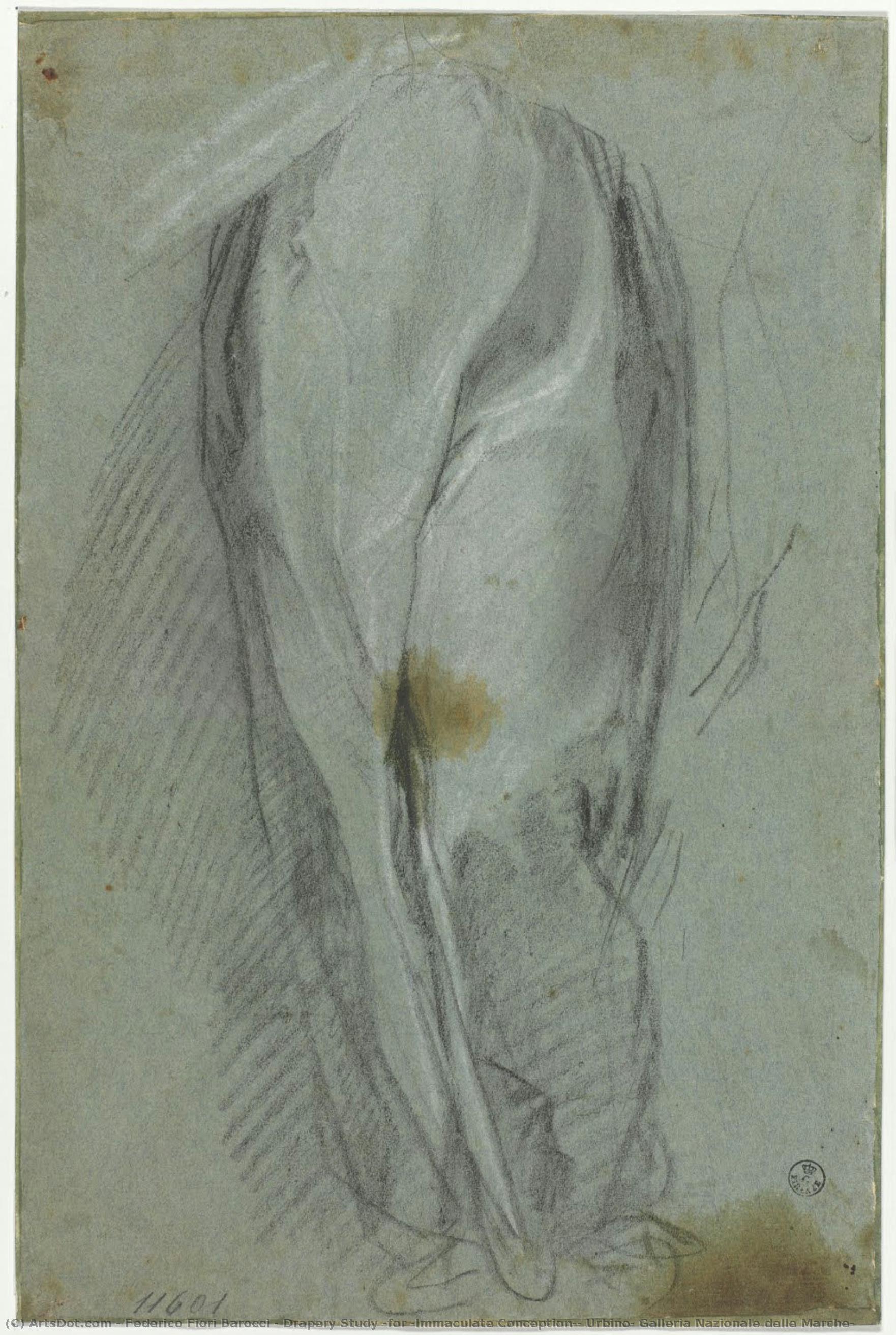 Drapery Study (for “immaculate Conception”, Urbino, Galleria Nazionale Delle Marche) — Federico Fiori Barocci