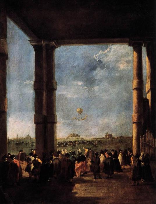 Hot-air Balloon Rising — Francesco Lazzaro Guardi