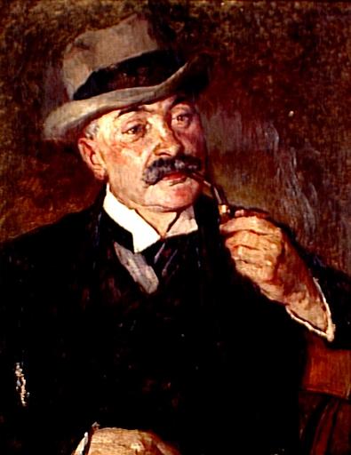 Portrait D'homme À La Pipe — Lothar Von Seebach