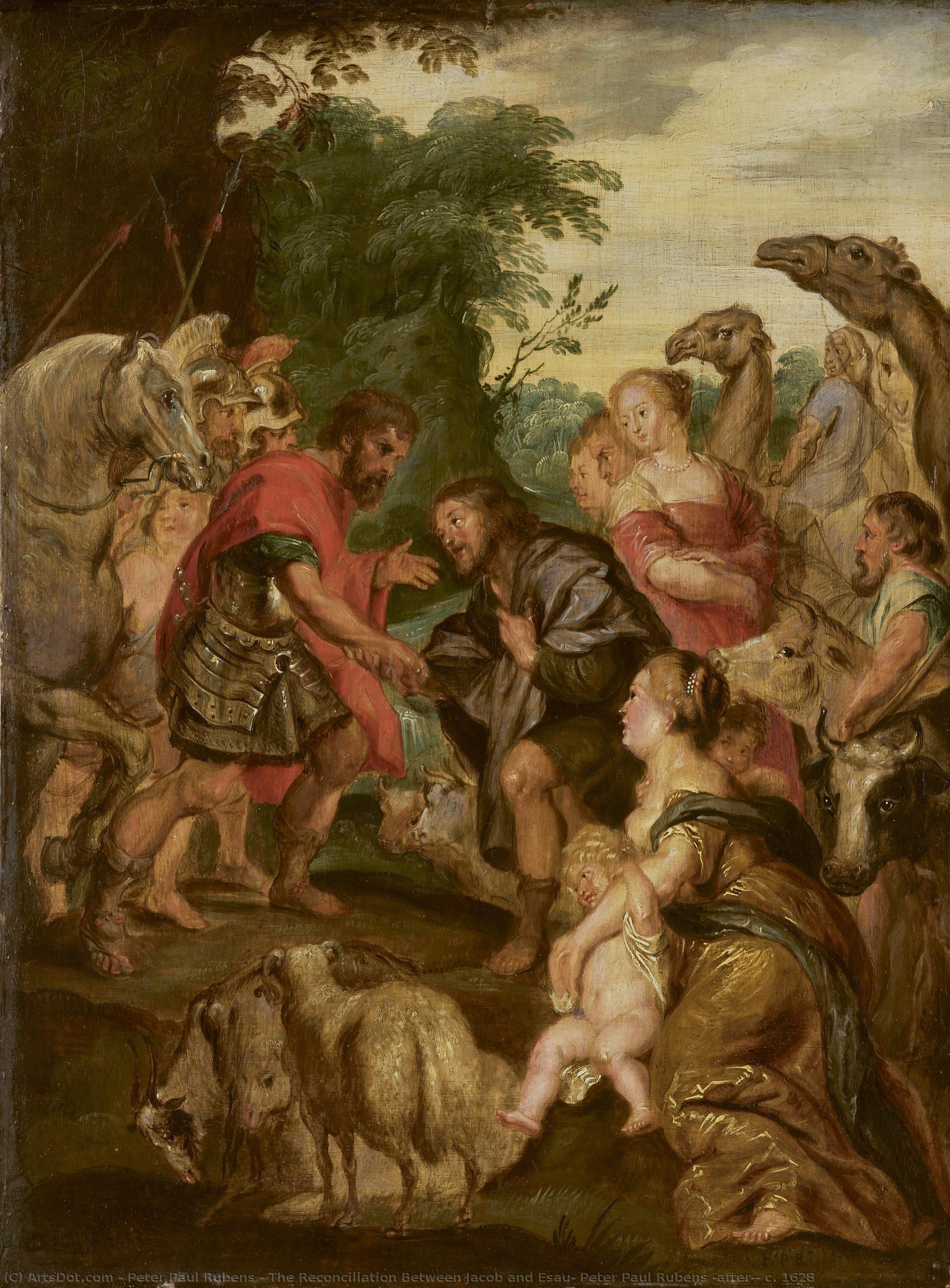 The Reconciliation Between Jacob And Esau, Peter Paul Rubens (after), C. 1628 — Peter Paul Rubens