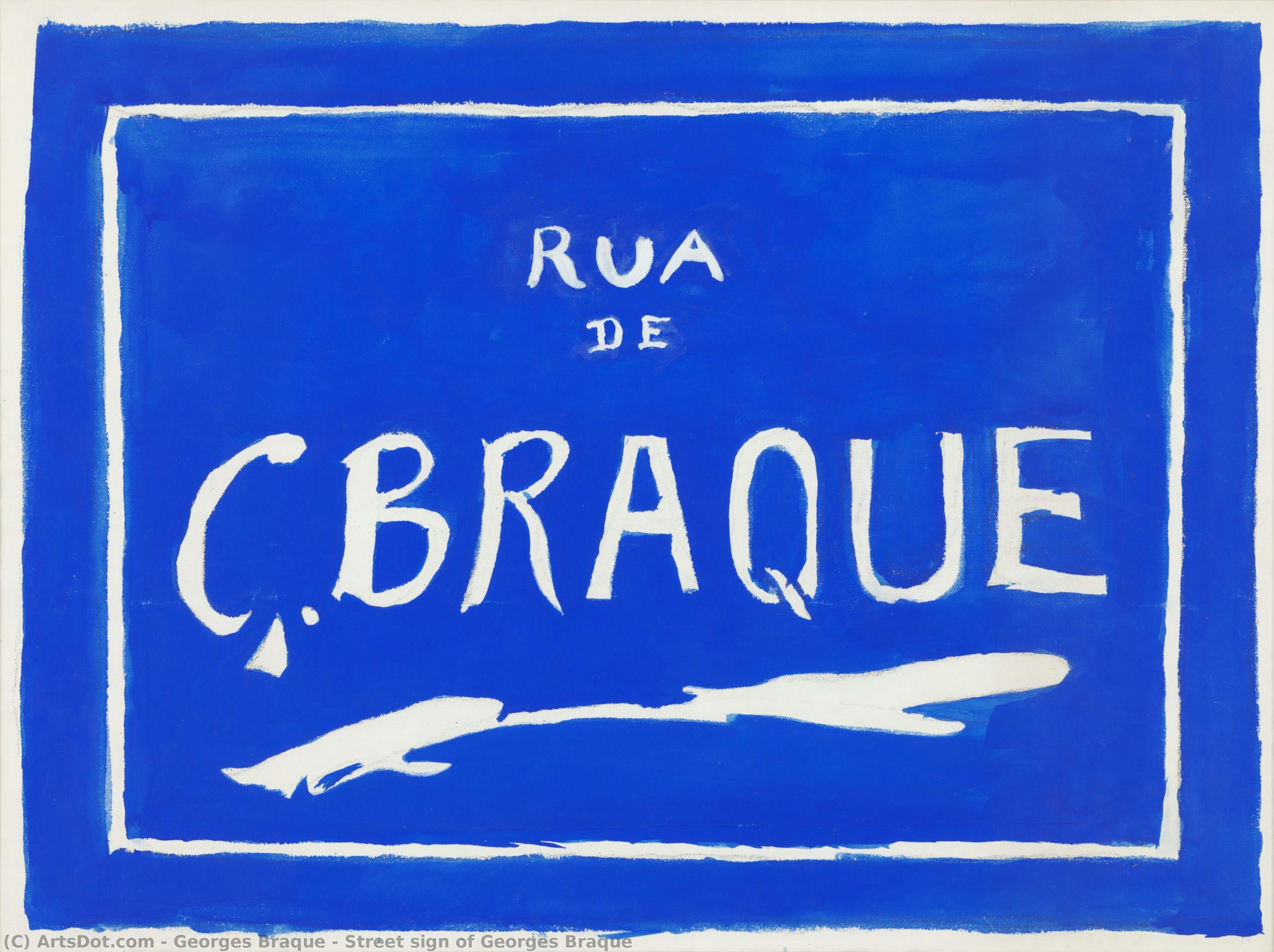 Straßenschild Von Georges Braque — Georges Braque