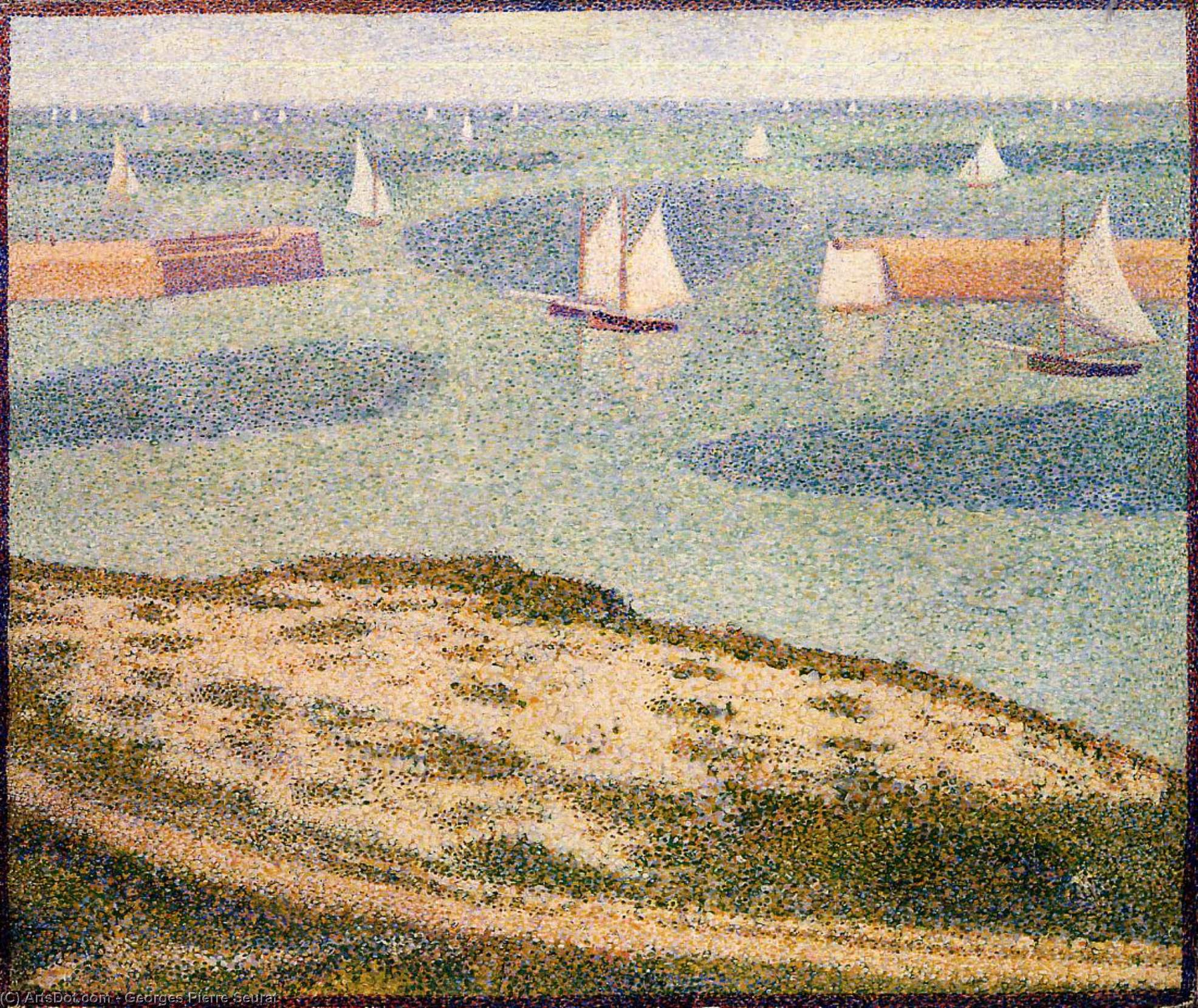 Port-en-bessin, Entrance To The Outer Harbor — Georges Seurat