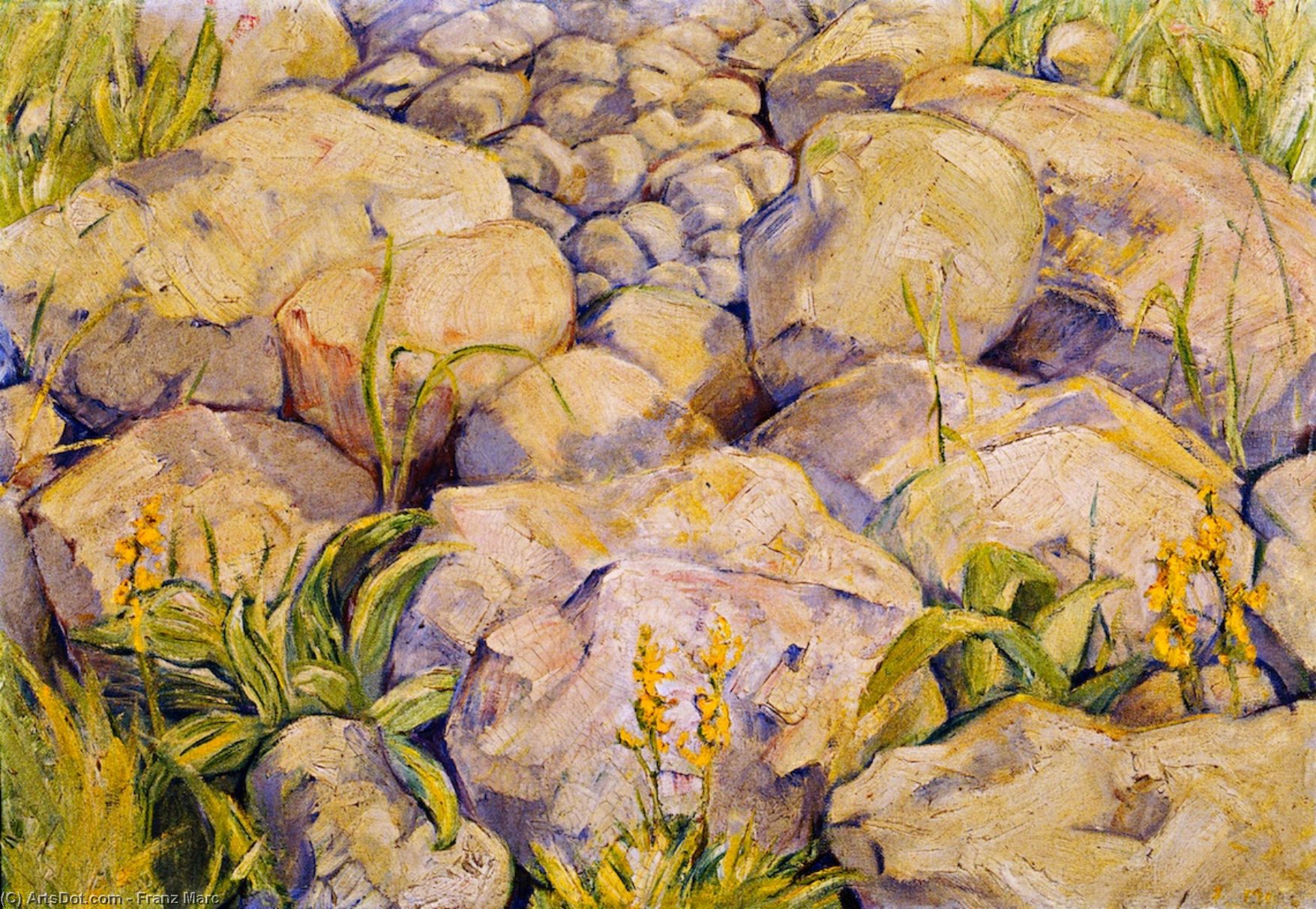 Large Study Of Stones — Franz Marc