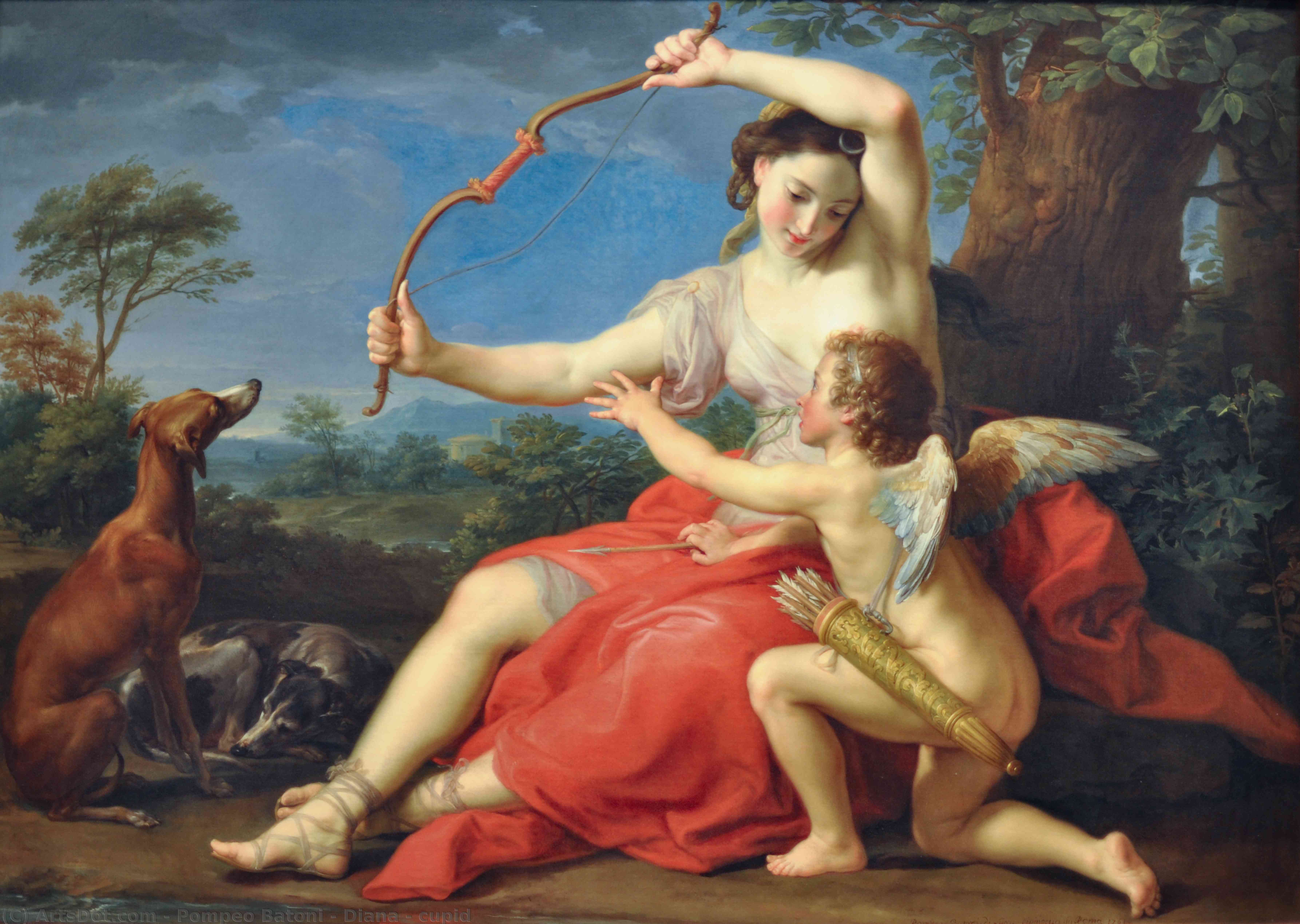 Diana And Cupid — Pompeo Batoni