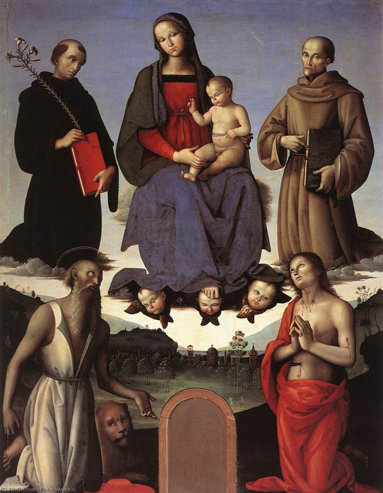 Madonna And Child With Four Saints (tezi Altarpiece) — Vannucci Pietro (le Perugin)
