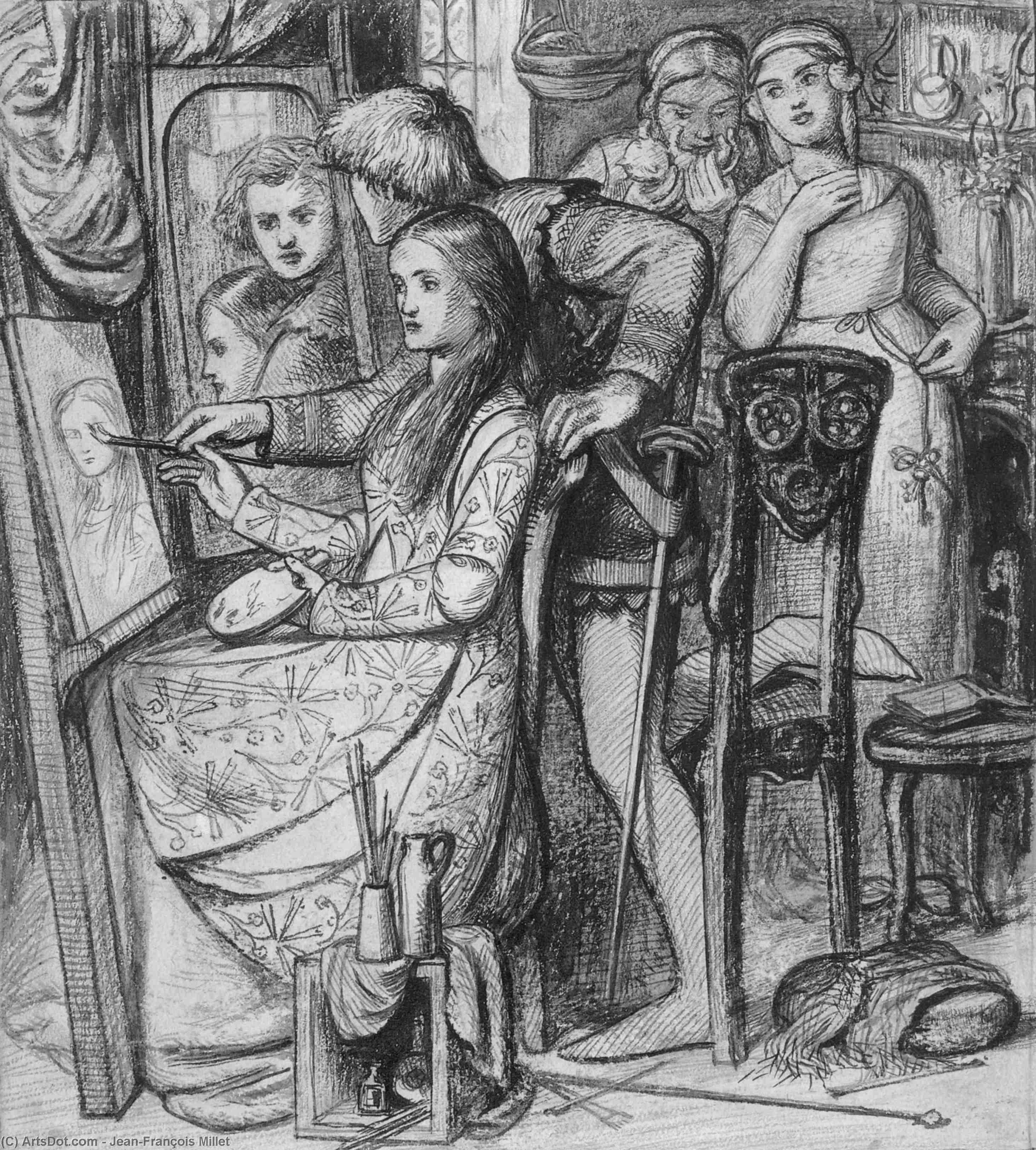 The Carder — Jean-françois Millet