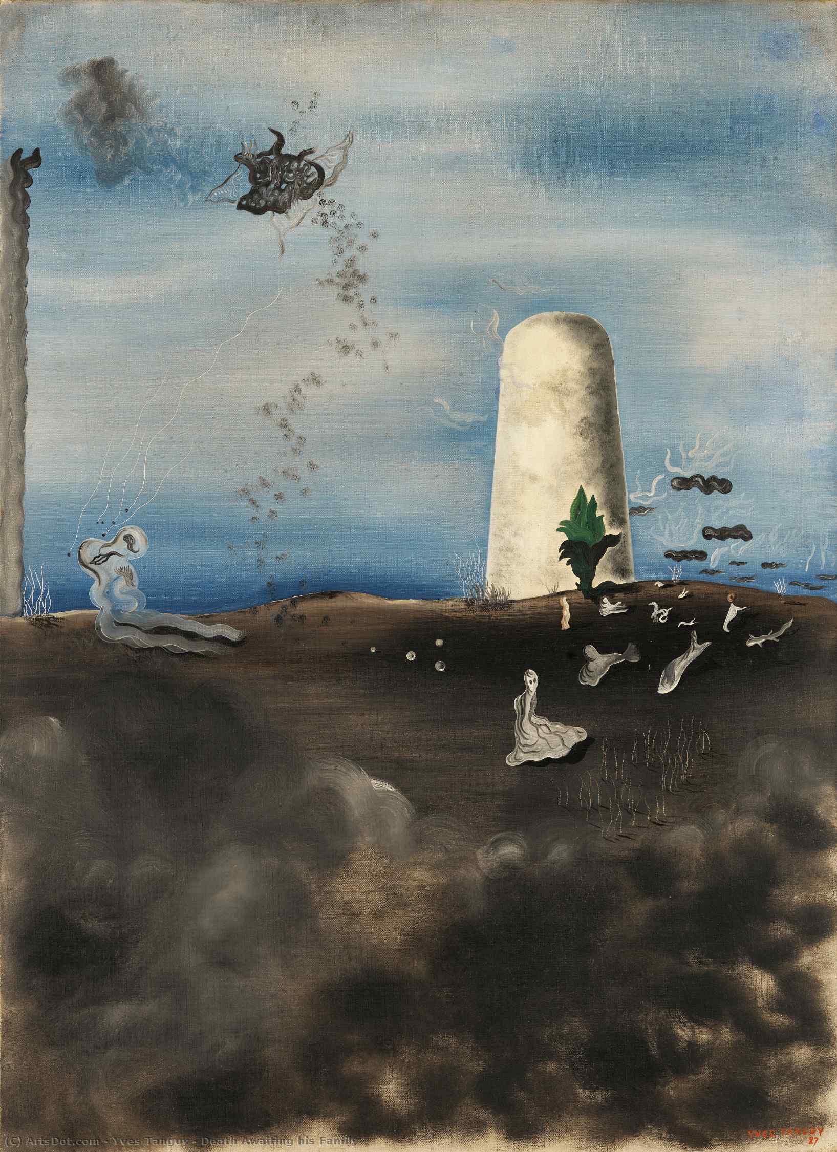 Death Awaiting His Family — Yves Tanguy