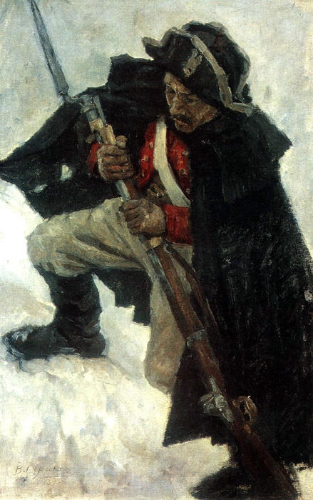 Soldier With Gun — Vasily Ivanovich Surikov