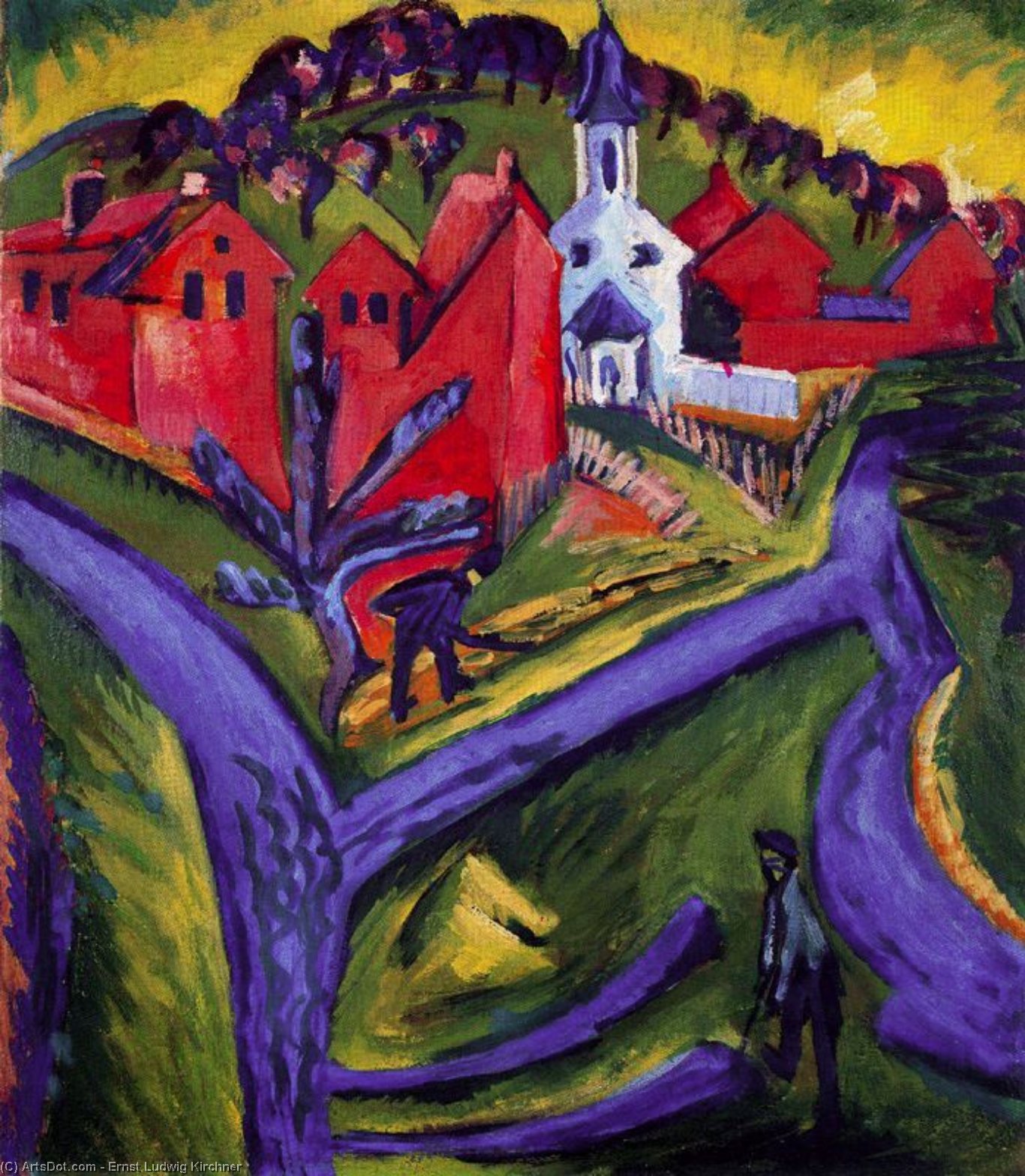 Villaggio Con Viottoli Blu — Ernst Ludwig Kirchner