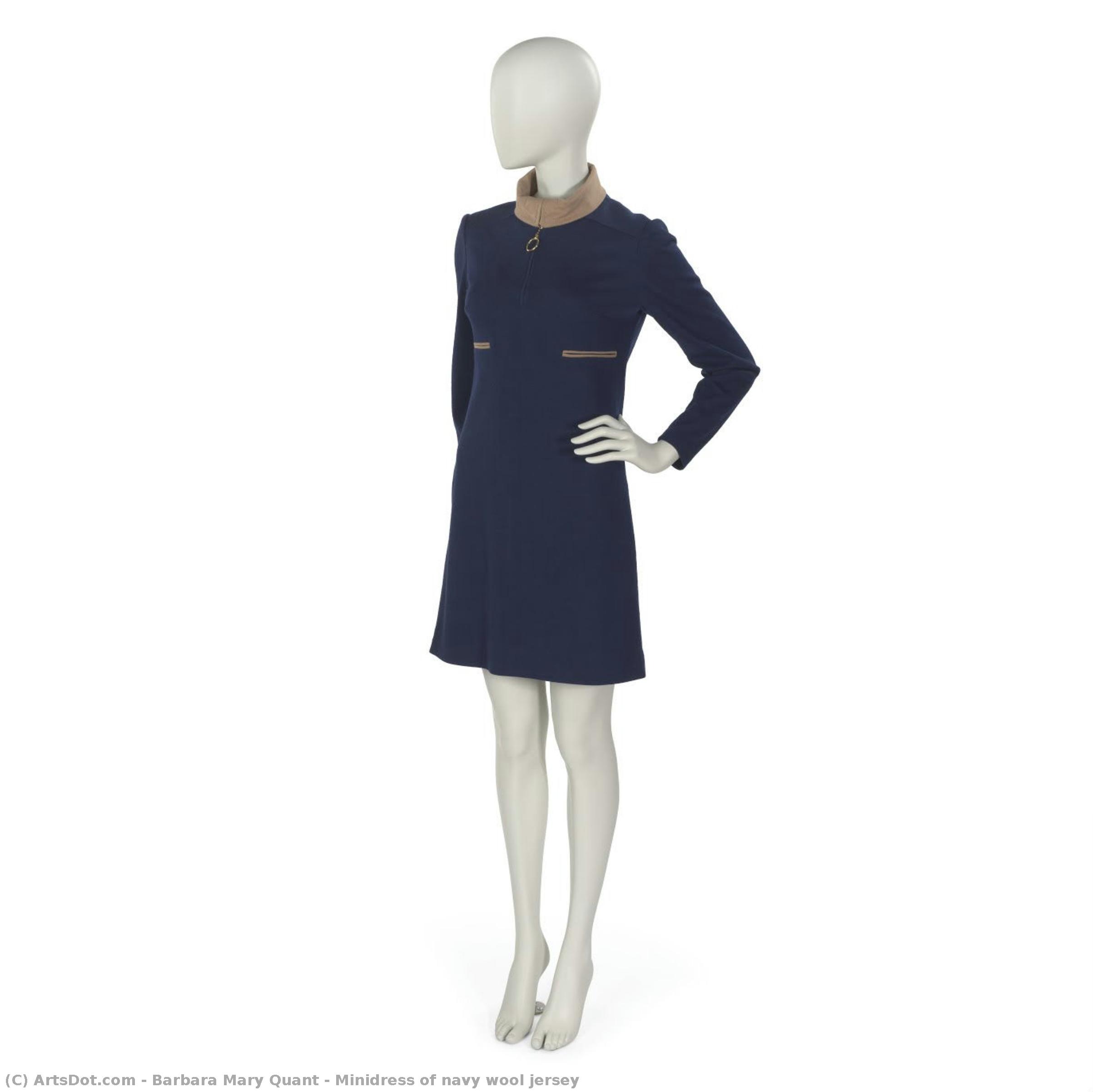 Minidress Of Navy Wool Jersey — Barbara Mary Quant