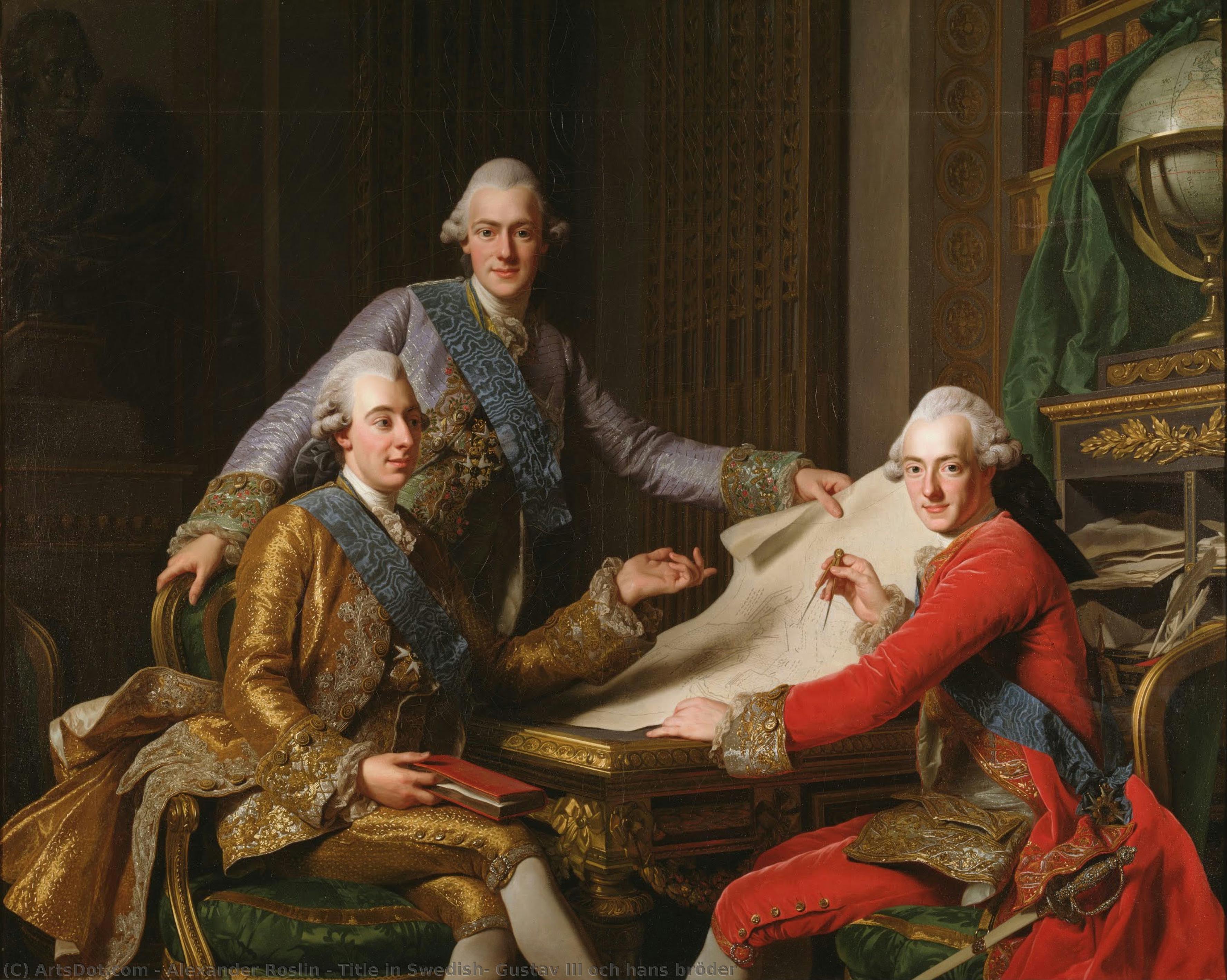 Title In Swedish: Gustav Iii Och Hans Bröder — Alexander Roslin