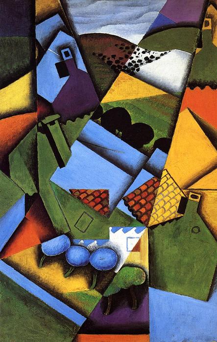 Landscape With Houses At Ceret — Juan Gris