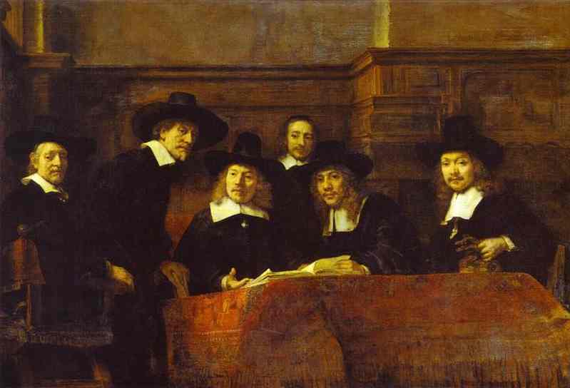 The Syndics Of The Clothmakers' Guild (the Staalmeesters) — Rembrandt Van Rijn