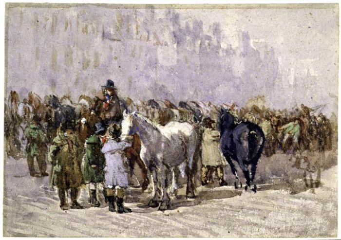 The Birmingham Horse Fair — David Cox