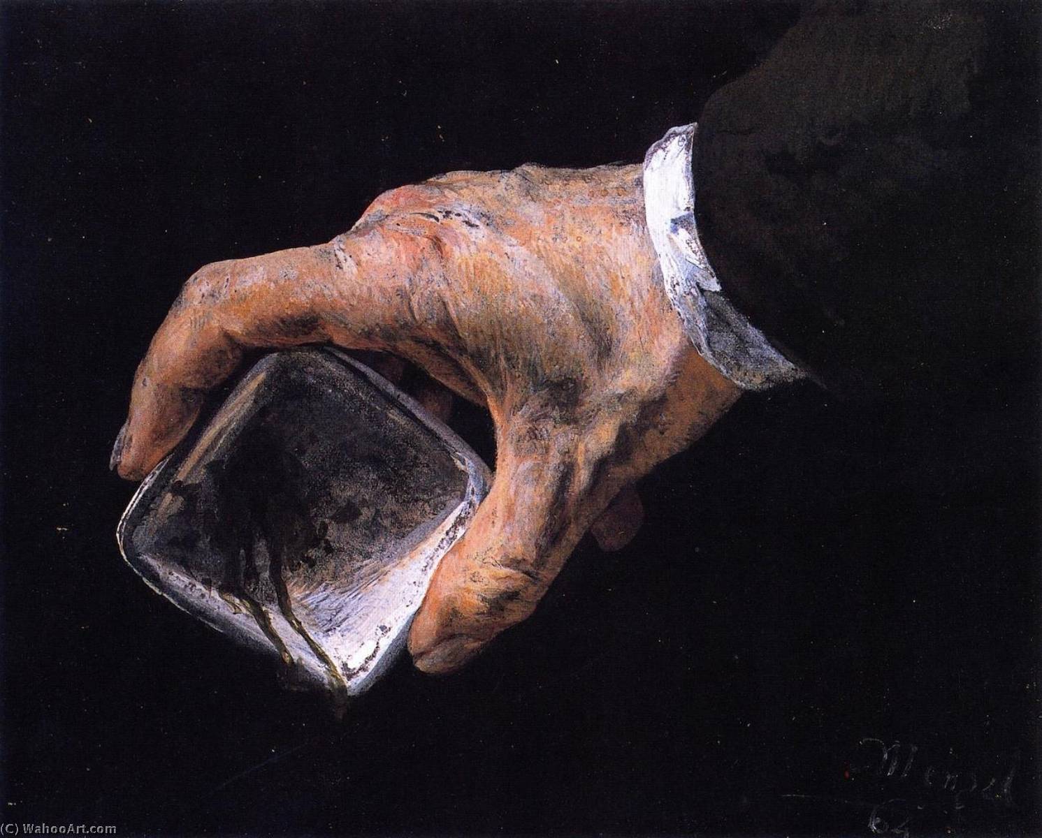 Hand Holding A Paint Dish — Adolph Von Menzel