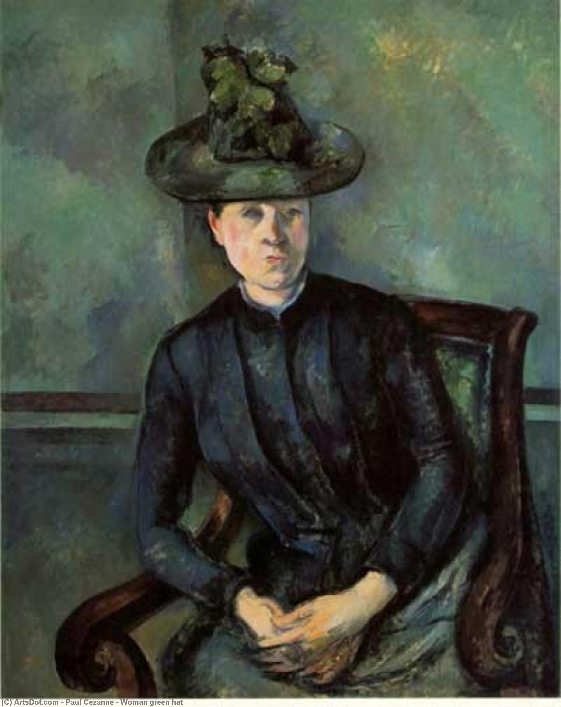 Woman Green Hat — Paul Cézanne