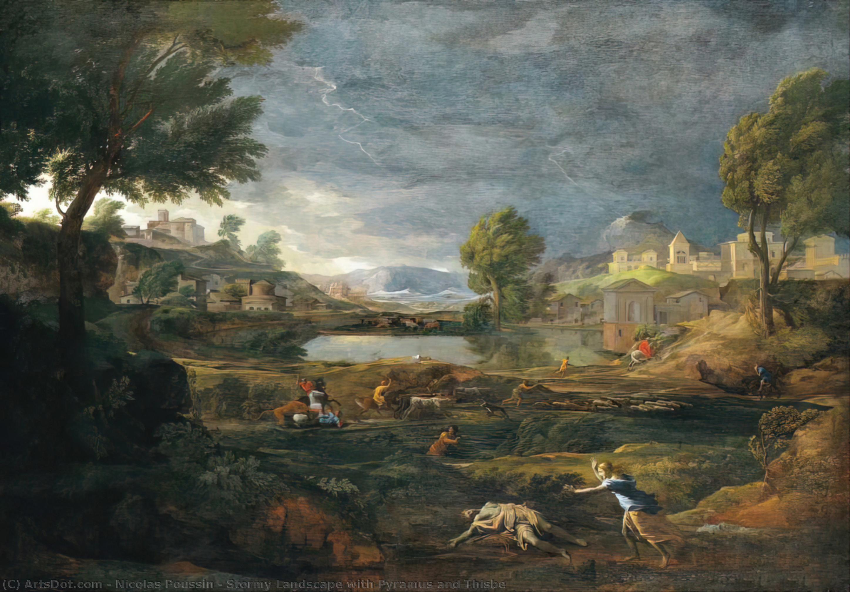 Stormy Landscape With Pyramus And Thisbe — Nicolas Poussin