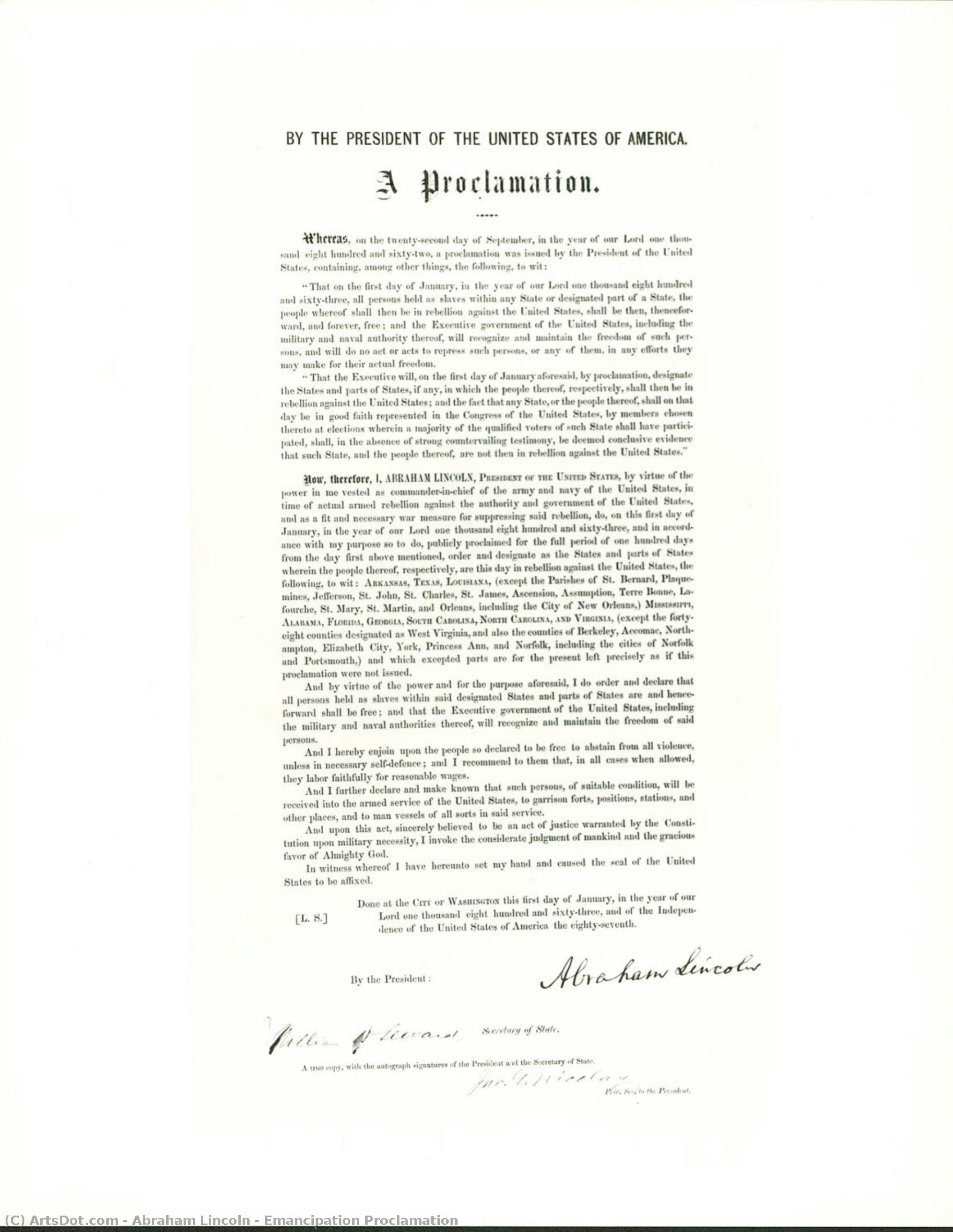 Emancipation Proclamation — Abraham Lincoln