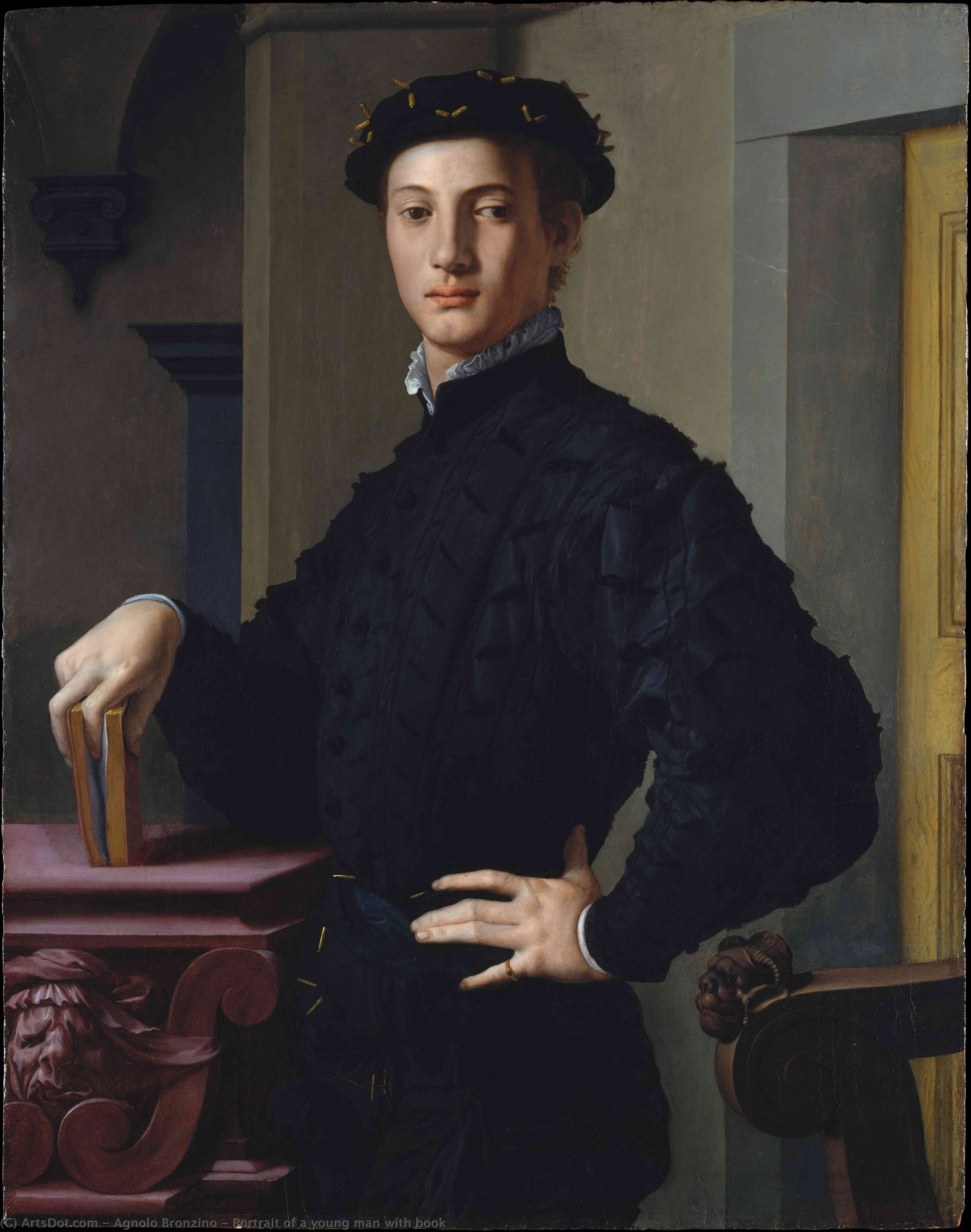 Portrait Of A Young Man With Book — Agnolo Bronzino