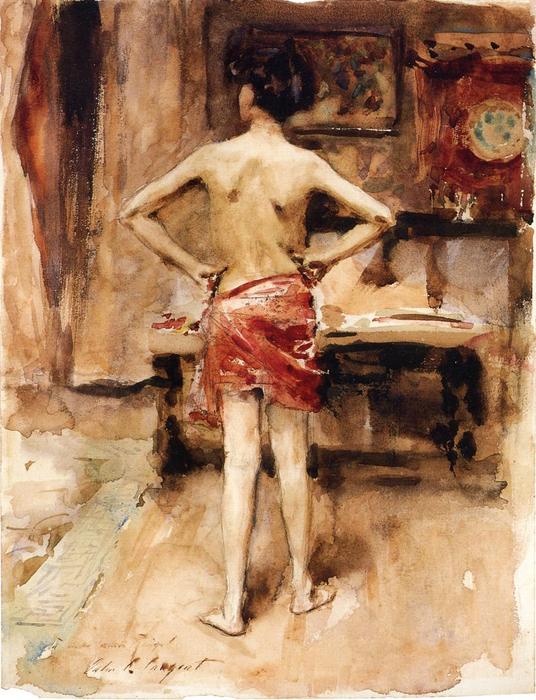 The Model: Interior With Standing Figure — John Singer Sargent