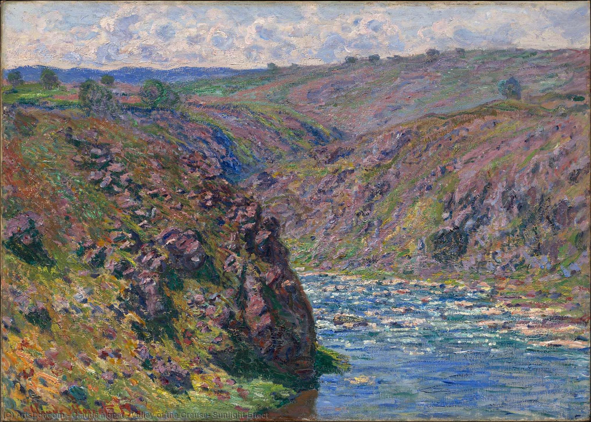 Valley Of The Creuse, Sunlight Effect — Claude Monet