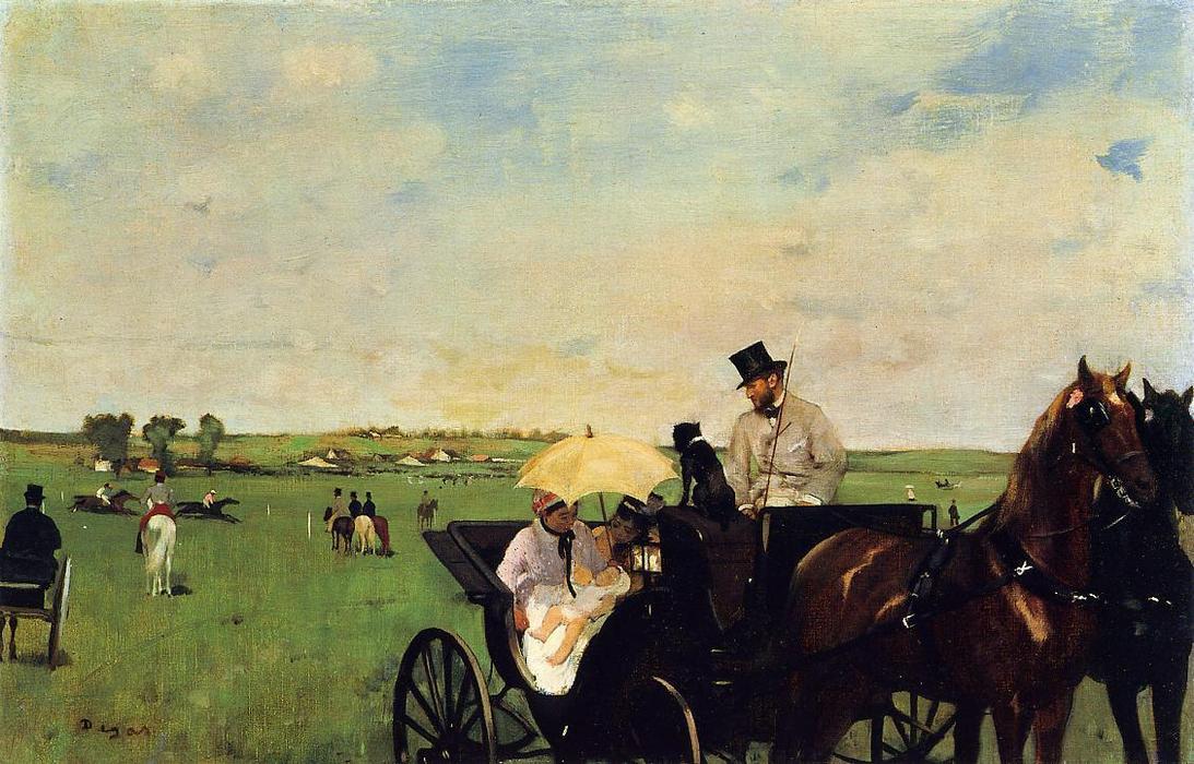 Un Carruaje En Las Carreras — Hilaire-germain-edgar Degas