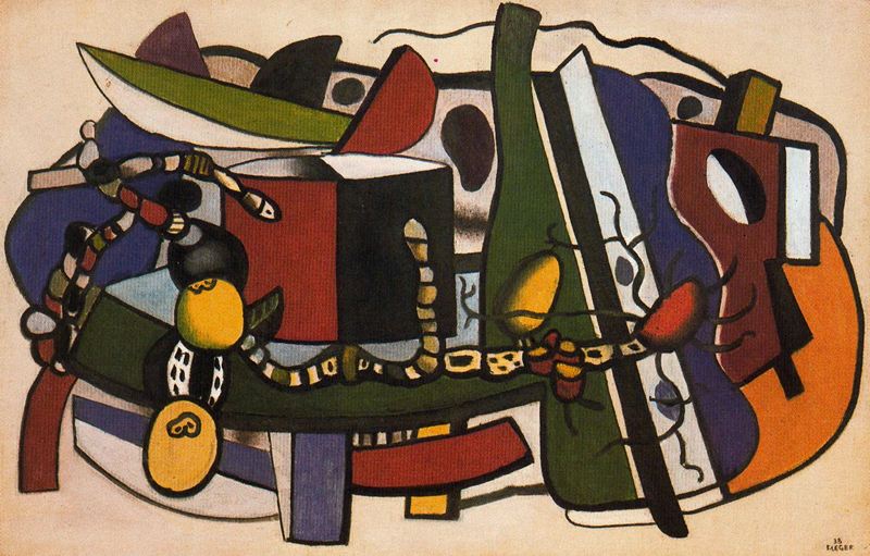 The Red And Black Glass — Fernand Léger