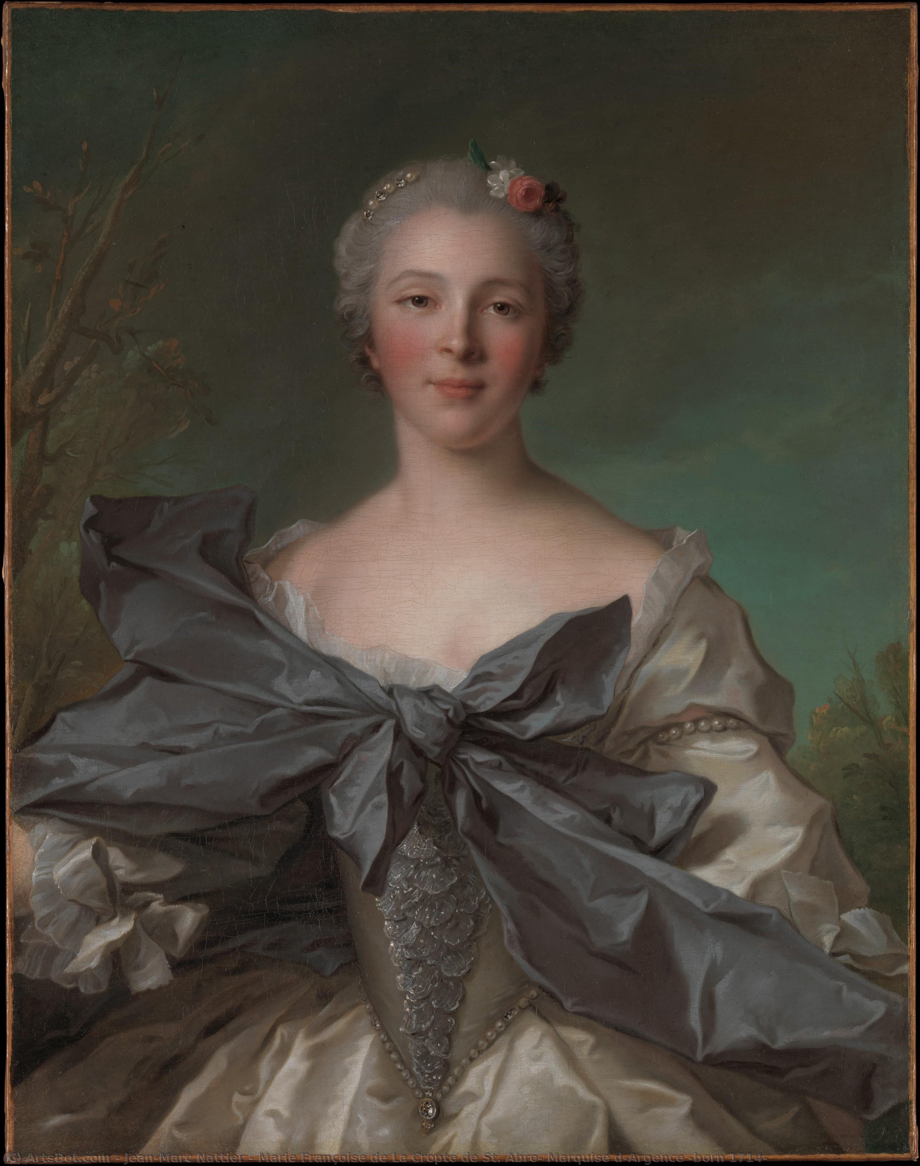 Marie Françoise De La Cropte De St. Abre, Marquise D'argence (born 1714) — Marc Nattier