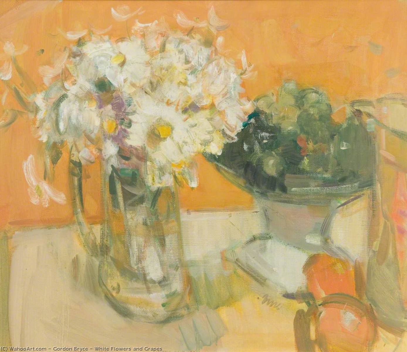 White Flowers And Grapes — Gordon Bryce