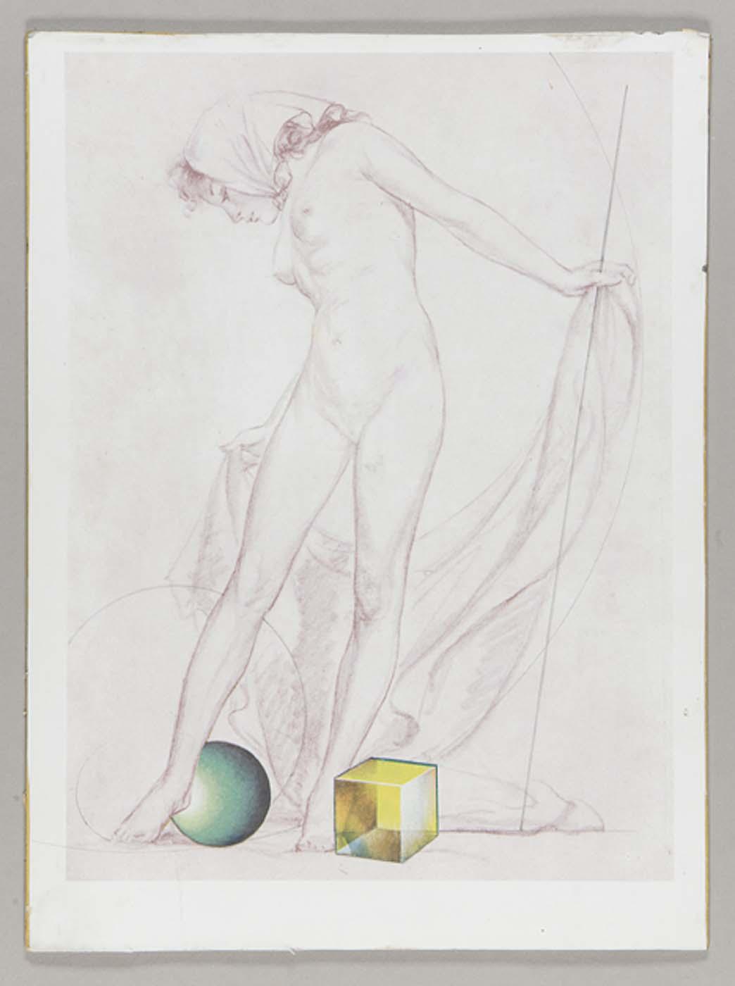 Untitled (standing Nude Female With Kerchief) — Joseph Cornell