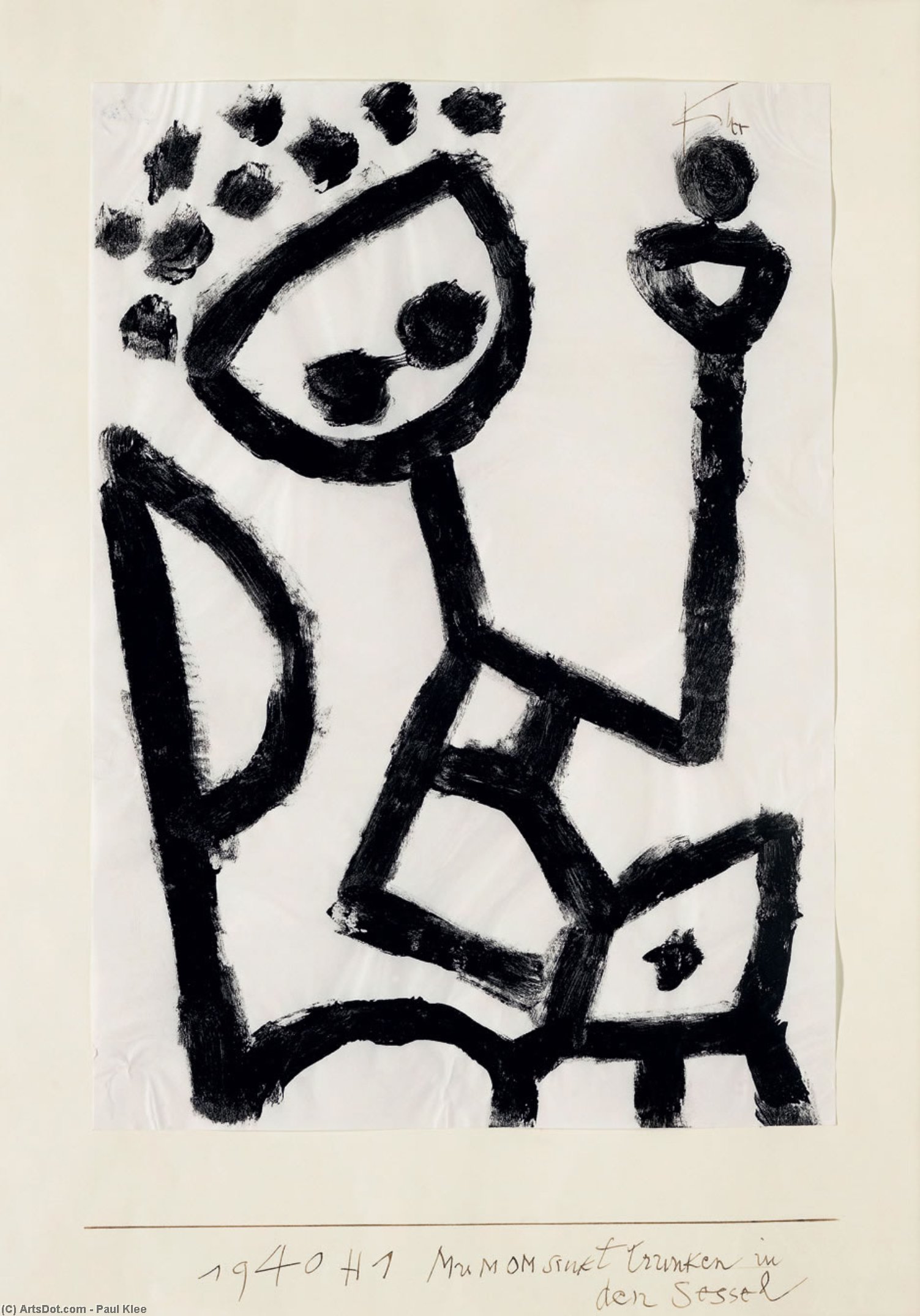 Mumon Drunk Falls Into The Chair — Paul Klee