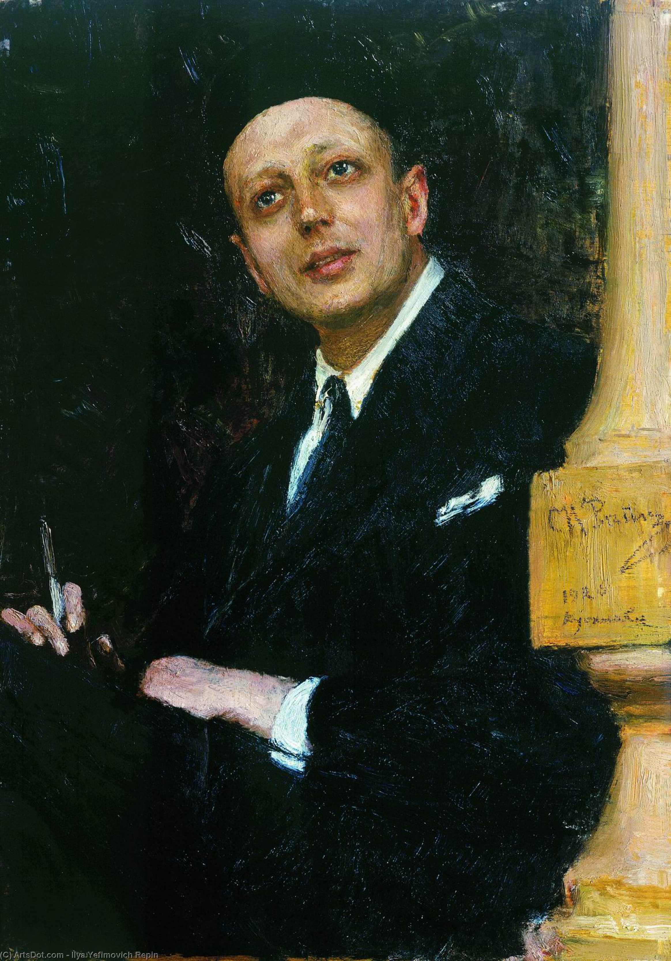 Portrait Of The Poet Voinov — Ilya Yefimovich Repin