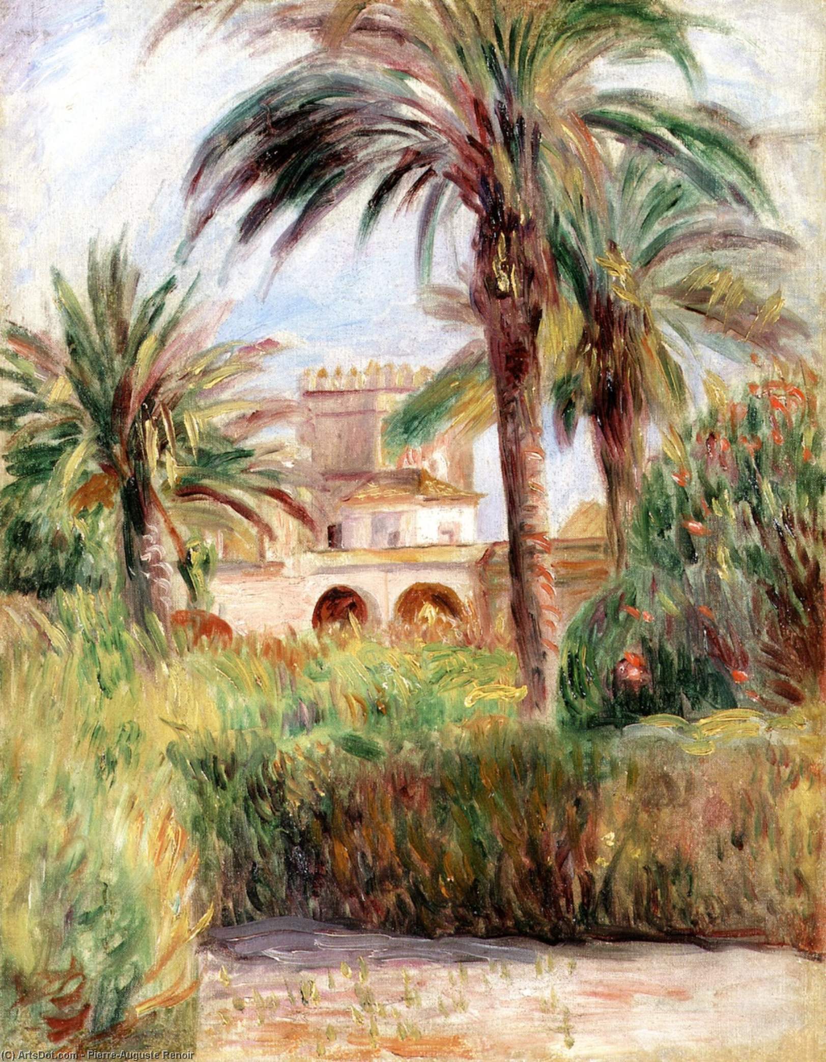The Test Garden In Algiers — Pierre-auguste Renoir