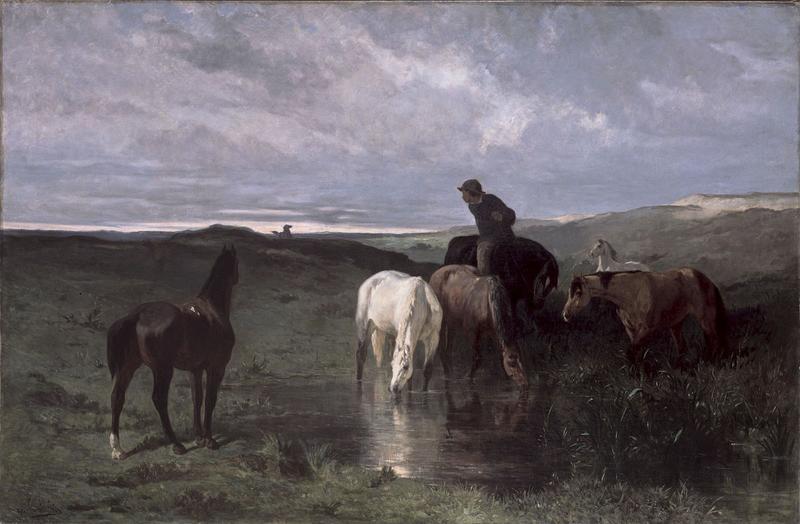 L'abreuvoir — Évariste Vital Luminais