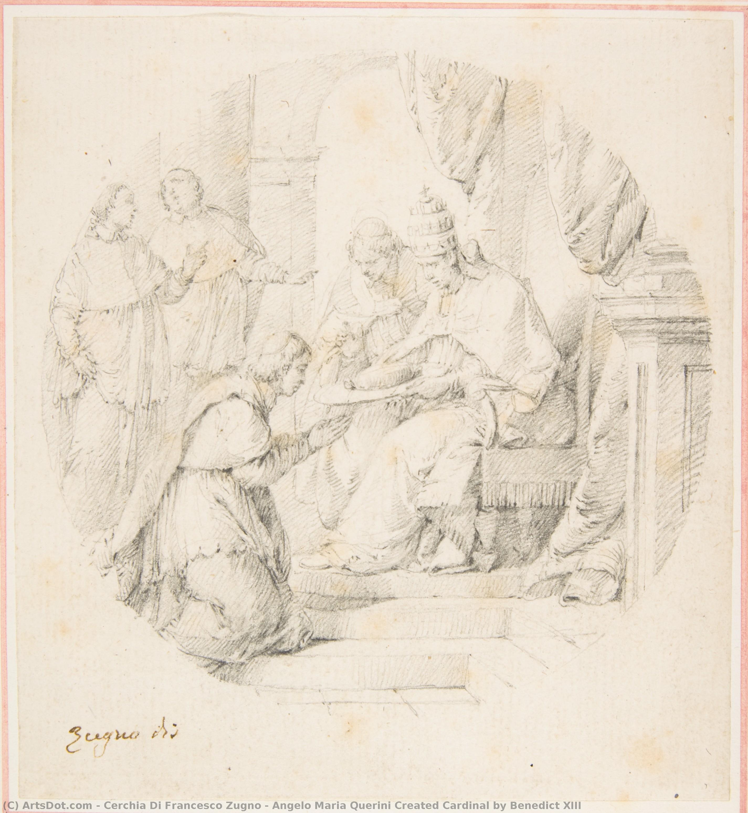 Angelo Maria Querini Created Cardinal By Benedict Xiii — Cerchia Di Francesco Zugno