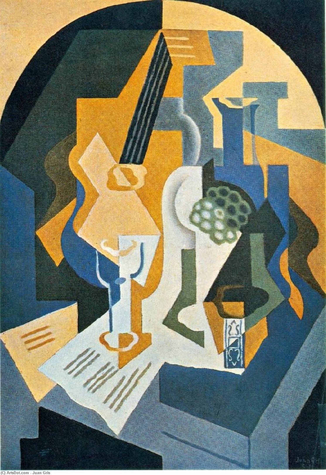 Still Life With Fruit Dish And Mandolin - — Juan Gris
