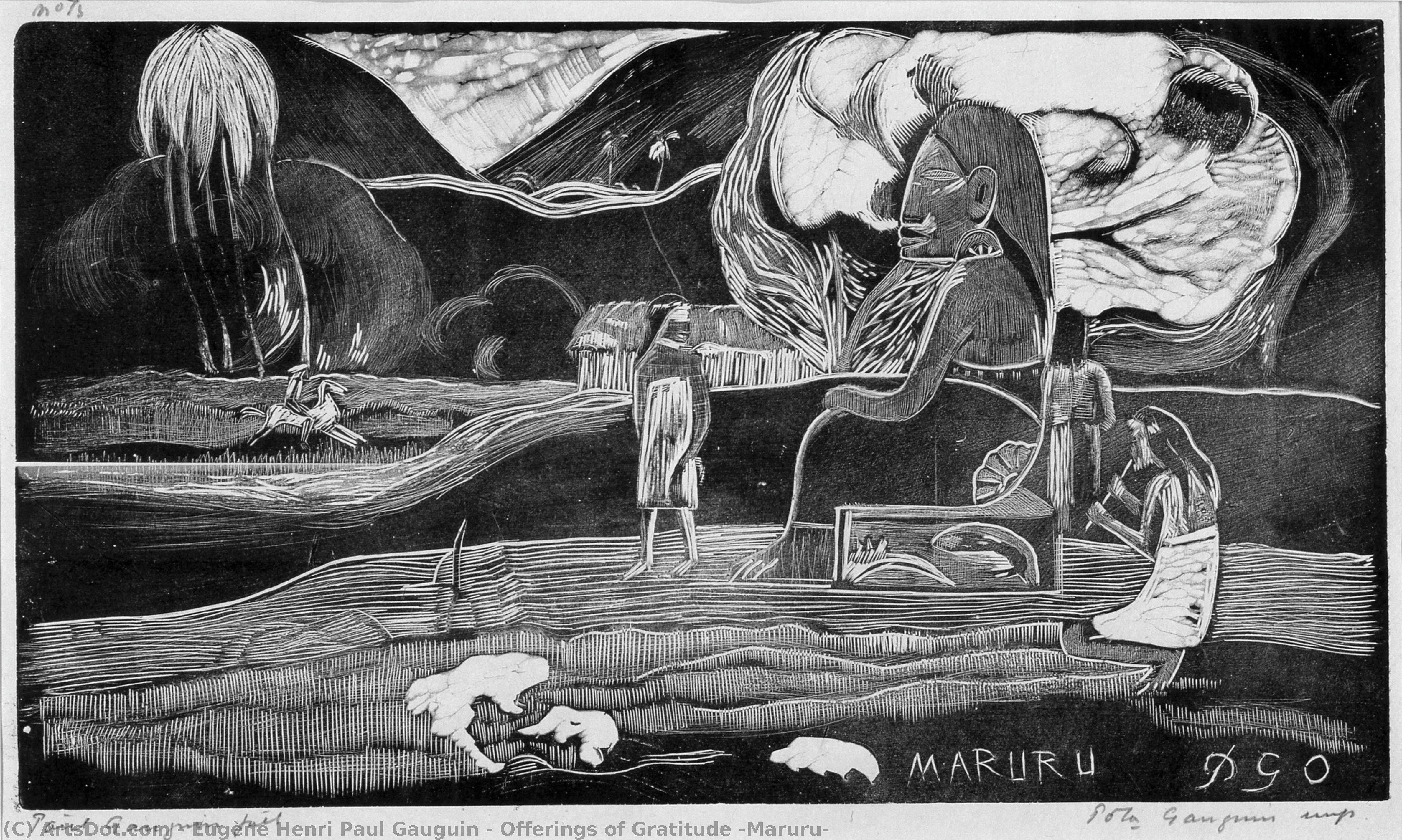 Offerings Of Gratitude (maruru) — Eugène Henri Paul Gauguin