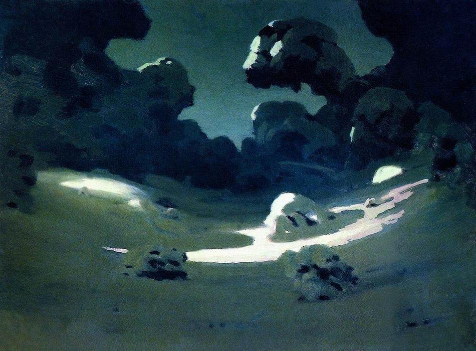 Moonlight In A Forest. Winter — Arkhip Ivanovich Kuindzhi