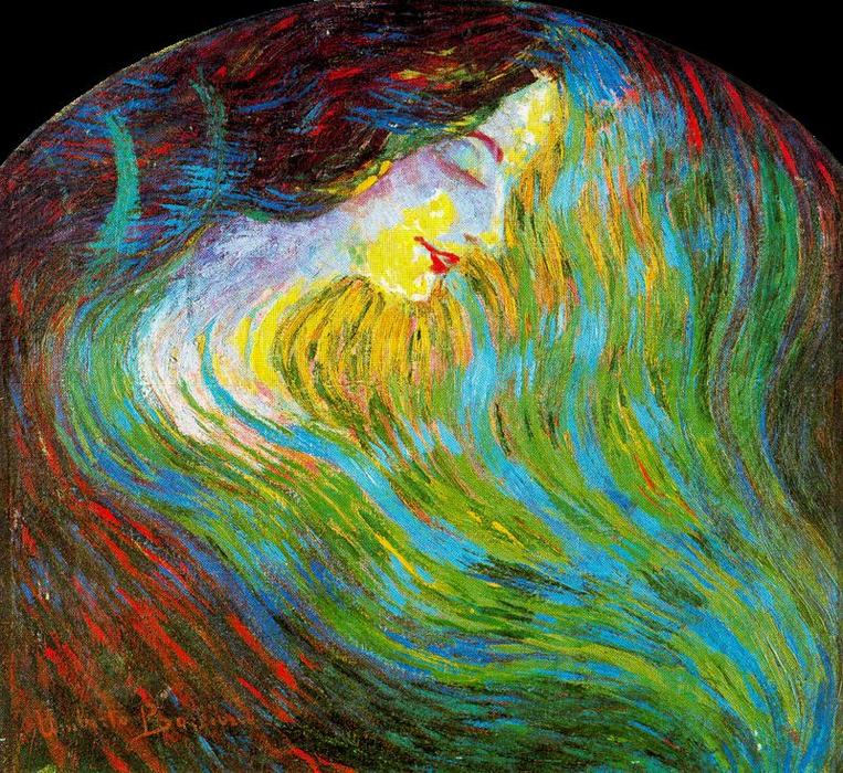 Study Of A Feminine Face — Umberto Boccioni