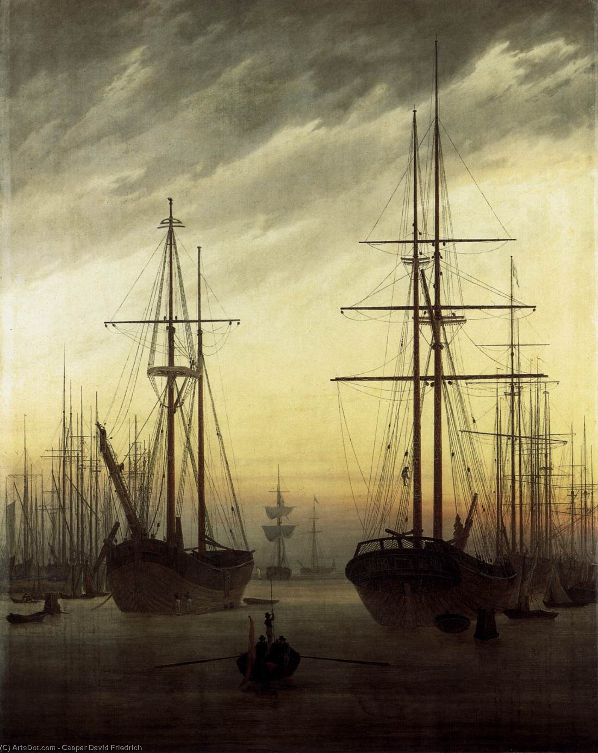 Of A Harbour — Caspar David Friedrich