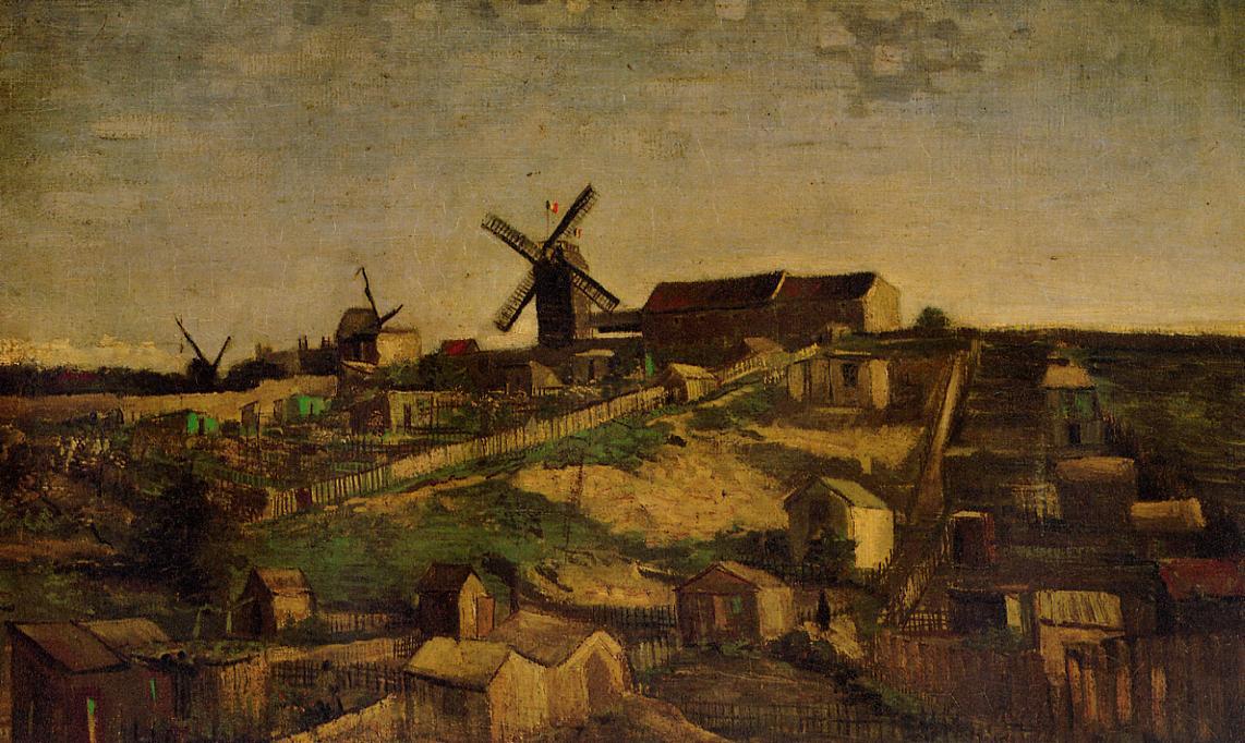 View Of Montmartre With Windmills — Vincent Willem Van Gogh